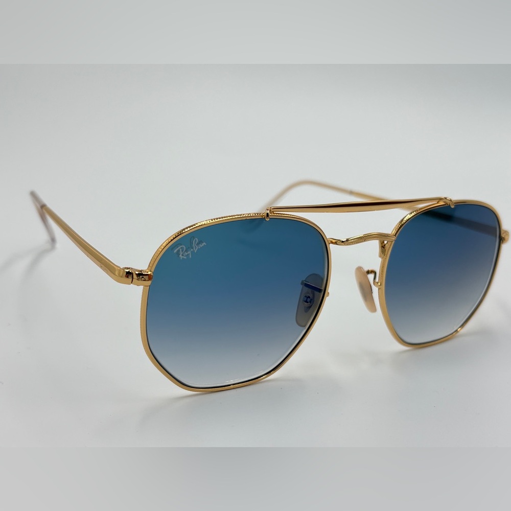Ray-Ban Rb3648 Marshal Gold Frame with Blue Gradient Lenses 301/3F Arista 54mm - Picture 4 of 14